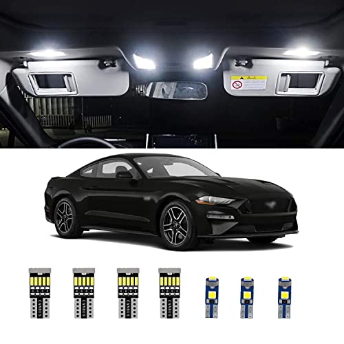 AWALITED مجموعة أضواء LED داخلية 8 قطع فائقة السطوع لسيارة فورد موستانج 2015 2016 2017 2018 2019 2020 2021 جميع الطرازات - Image 1
