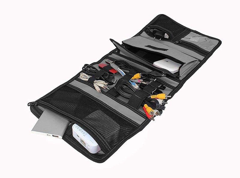 HANUMEX® Gadget Organizer Bag for All Gadgets Accessories Universal Travel Bag, Go Bag/Universal Travel Kit Organizer for Small Electronics and Accessories & Other Digital Devices Black Color - Image 3