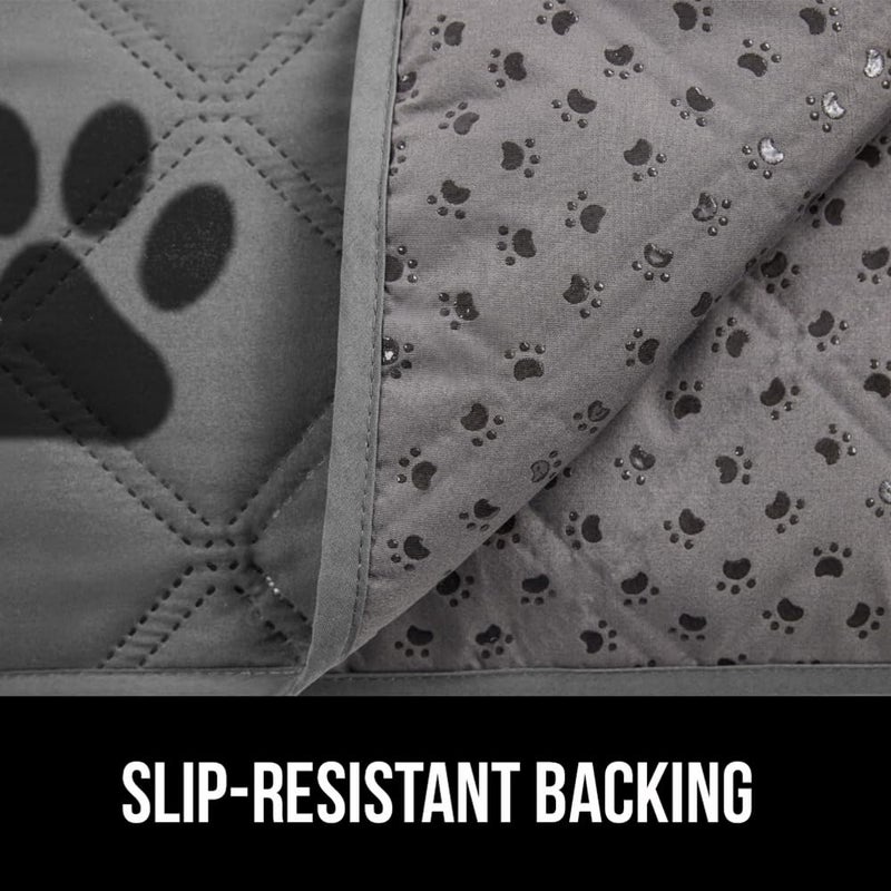 GORILLA GRIP Waterproof Couch Cover for Dogs, Gripped Slip Resistant Backing, Leak Proof Washable Dog Blanket Covers Sofa, Bed, Sectional, Crate, Car, RV Seats, Pet Puppy Essentials, 30x70 Gray Paw - Image 4