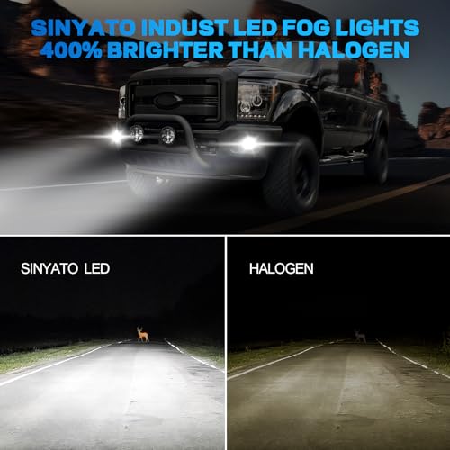 SINYATO INDUST LED Fog Light Assembly for 1999-2016 Ford F250 F350 F450 F550 Super Duty - Driving Fog Lamp Compatible with Original Frame 【No fog lamp bracket】 - Image 4