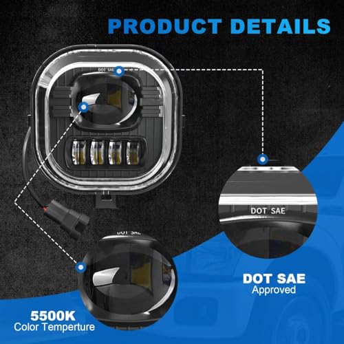 SINYATO INDUST LED Fog Light Assembly for 1999-2016 Ford F250 F350 F450 F550 Super Duty - Driving Fog Lamp Compatible with Original Frame 【No fog lamp bracket】 - Image 3