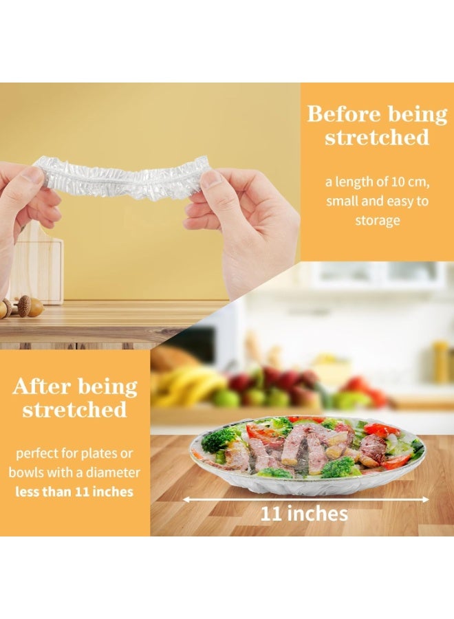 200 Pcs Elastic Food Storage Bowl Covers Reusable Stretch Plastic Wrap Fresh Keeping Bags for Kitchen Bowls Plates Dishes Bread Proofing Sourdough Baking Rising Food Covers Adjustable Sealing Lids for Leftovers Meal Prep Fruit Preservation Outdoor Picnic Household Universal Bowl Covers - Image 2