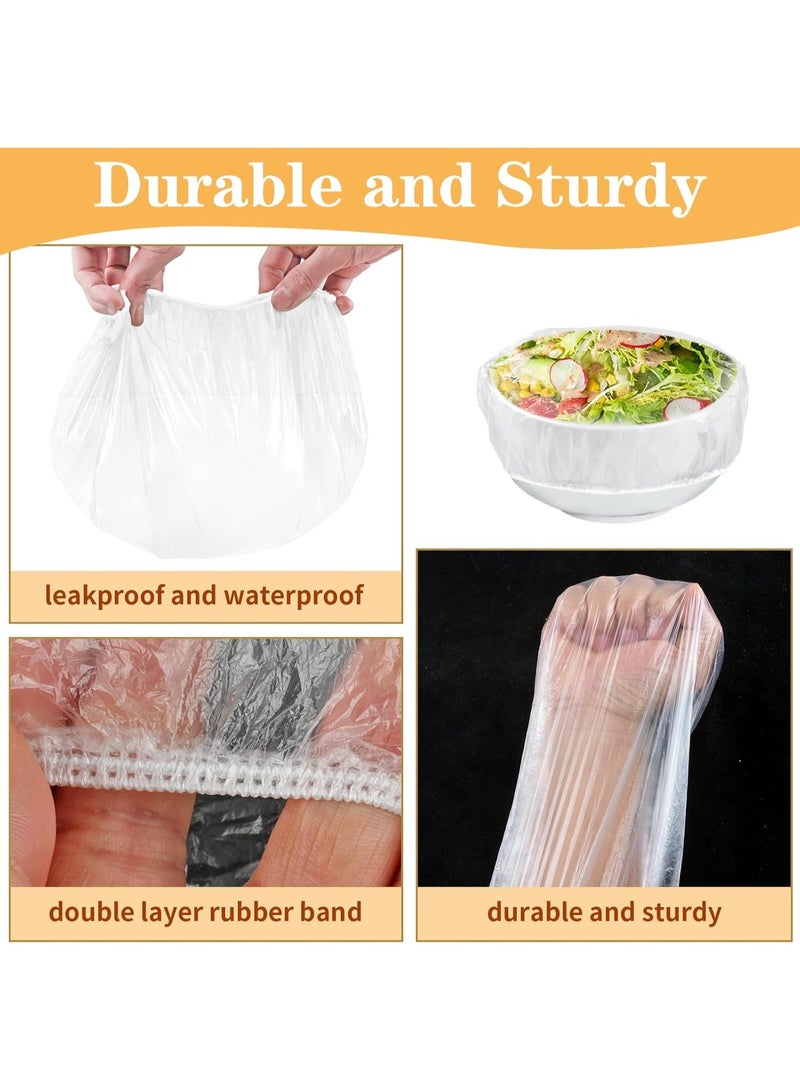 200 Pcs Elastic Food Storage Bowl Covers Reusable Stretch Plastic Wrap Fresh Keeping Bags for Kitchen Bowls Plates Dishes Bread Proofing Sourdough Baking Rising Food Covers Adjustable Sealing Lids for Leftovers Meal Prep Fruit Preservation Outdoor Picnic Household Universal Bowl Covers - Image 4