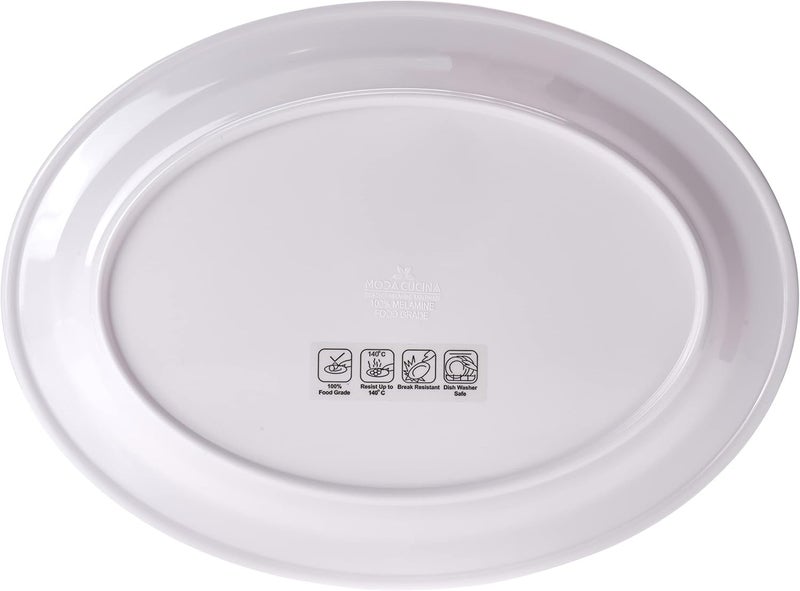 MODA CUCINA Melamine Oval Serving Platter Large Majestic Blue 36Cm Esma Approved, Mchp-3035-Mb - Image 3