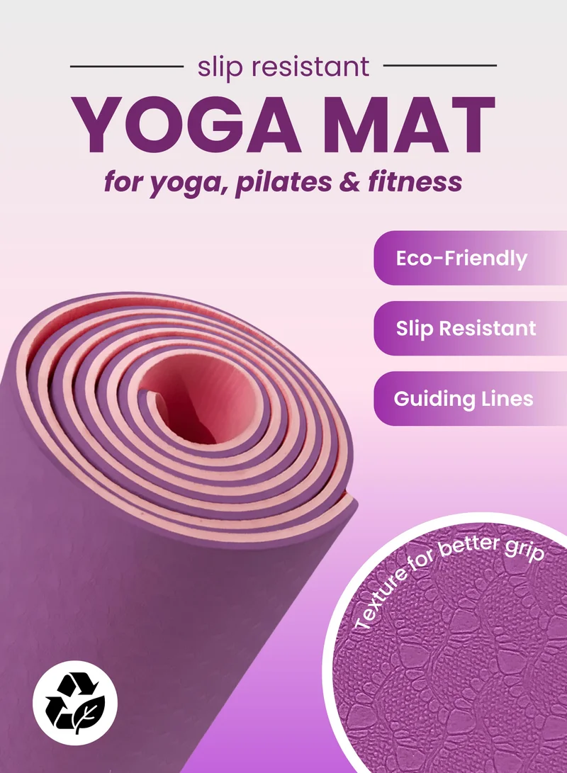Just Nature Purple & Pink Double Layer Yoga Mat