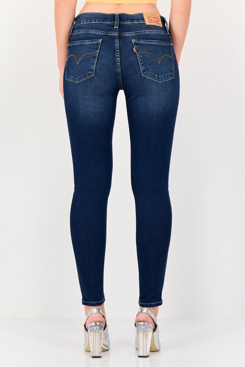 Levi's Women Super  Skinny Fit Washed Stretchable Jeans, Medium Wash - Image 3