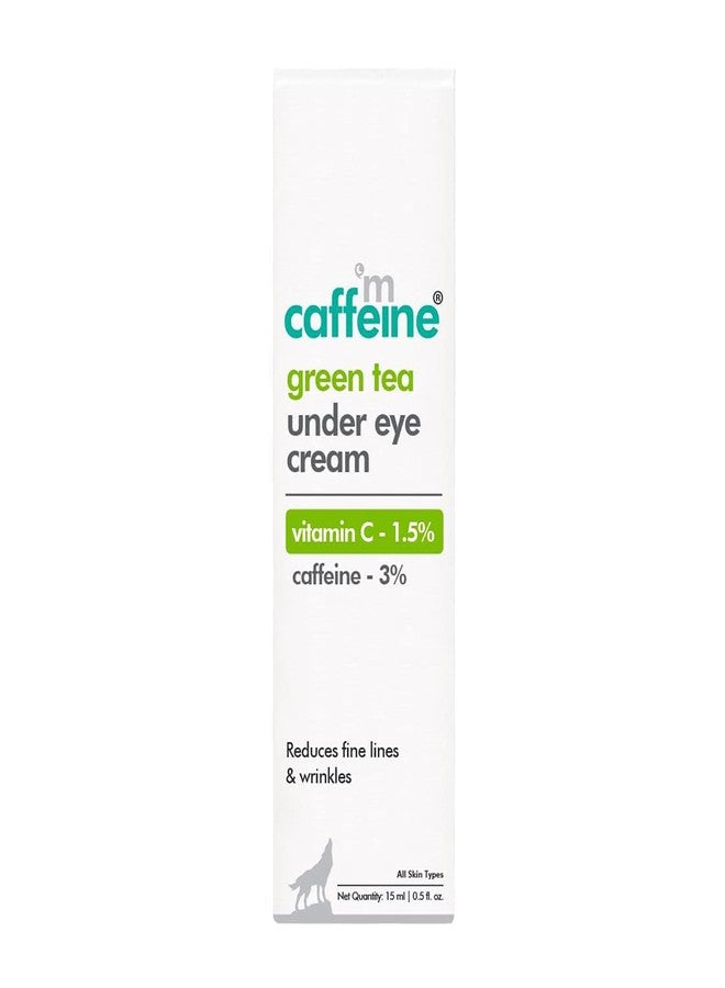 mCaffeine Green Tea and Vitamin C Under Eye Cream - Anti Aging Caffeine Eye Cream for Dark Circles, Puffiness, and Pigmentation - Nourishes - 0.5 oz - Image 2