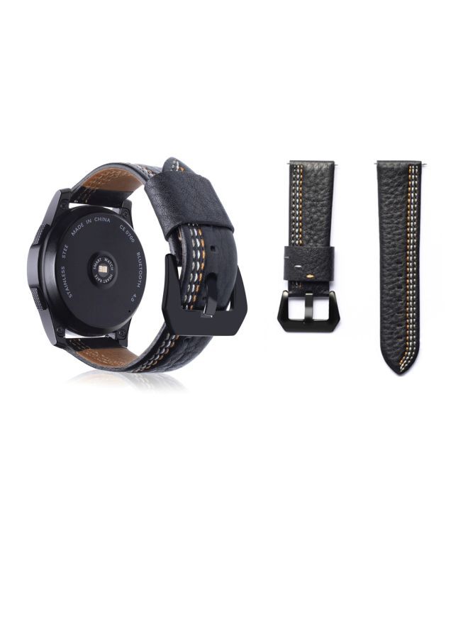 NIBEMINENT Replacement Band For Samsung Gear S3 22mm Black/Yellow/White - Image 2