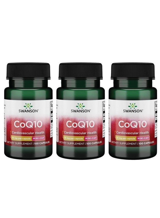 Swanson Premium Brand Swanson Coq10 - Mini Cap 10 mg 100 Caps (3 Pack)