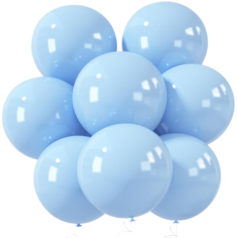 LovesTown 15 PCS Pastel Blue Party Balloons 18 Inch Light Blue Latex Balloons Garland Arch Kit for Birthday Baby Shower Graduation Engagement Anniversary Wedding Party Supplies - Image 3