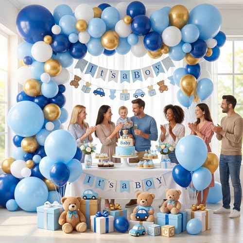 LovesTown 15 PCS Pastel Blue Party Balloons 18 Inch Light Blue Latex Balloons Garland Arch Kit for Birthday Baby Shower Graduation Engagement Anniversary Wedding Party Supplies - Image 5