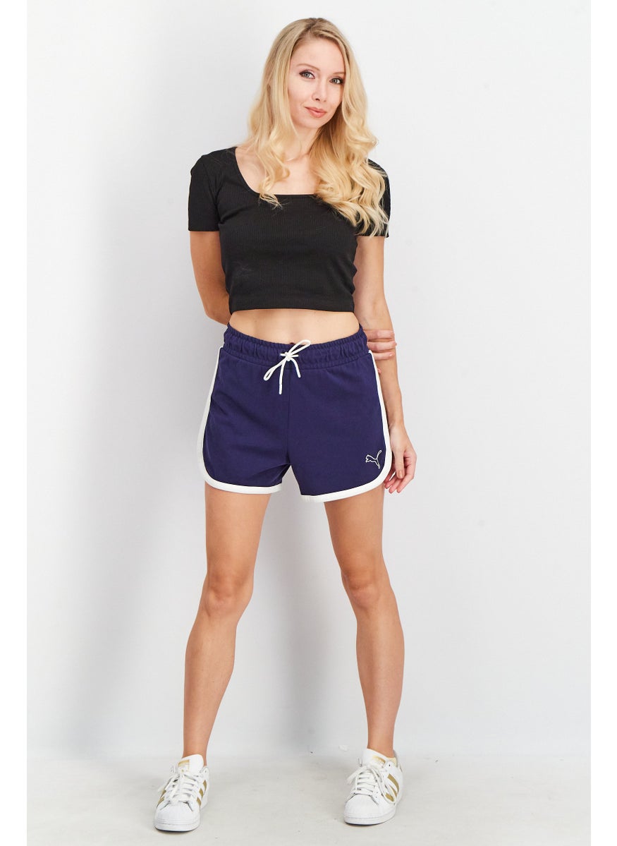 PUMA Women Regular Fit Off Court Short, Navy Blue  - Image 3