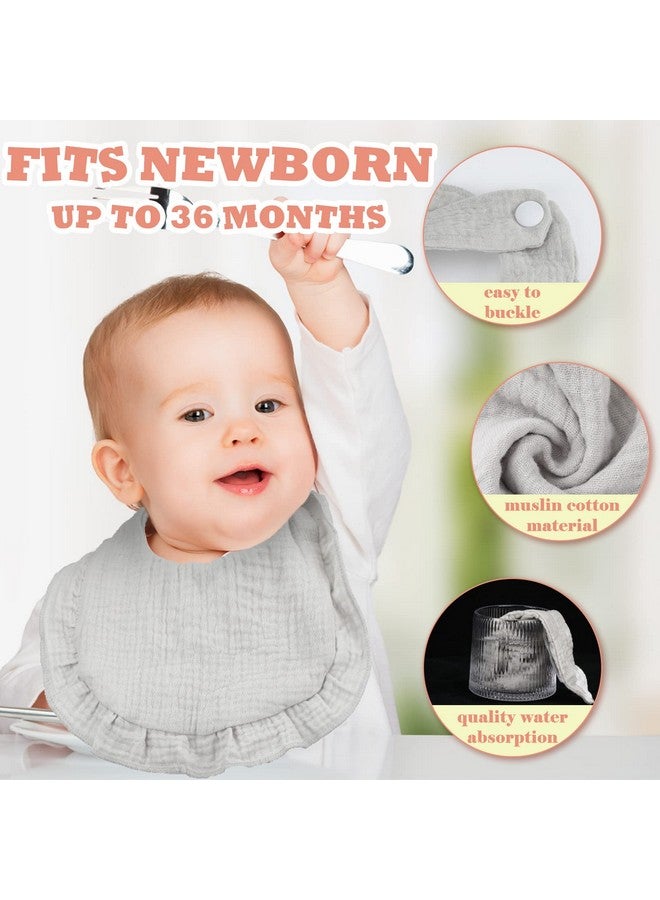 Chitidr 24 Pcs Muslin Baby Bibs Unisex Soft Muslin Drool Bibs Adjustable Baby Bandana Bibs Lap Shoulder Absorbent Teething Bibs for Baby Newborn Infants Toddlers Drooling Eating - Image 3