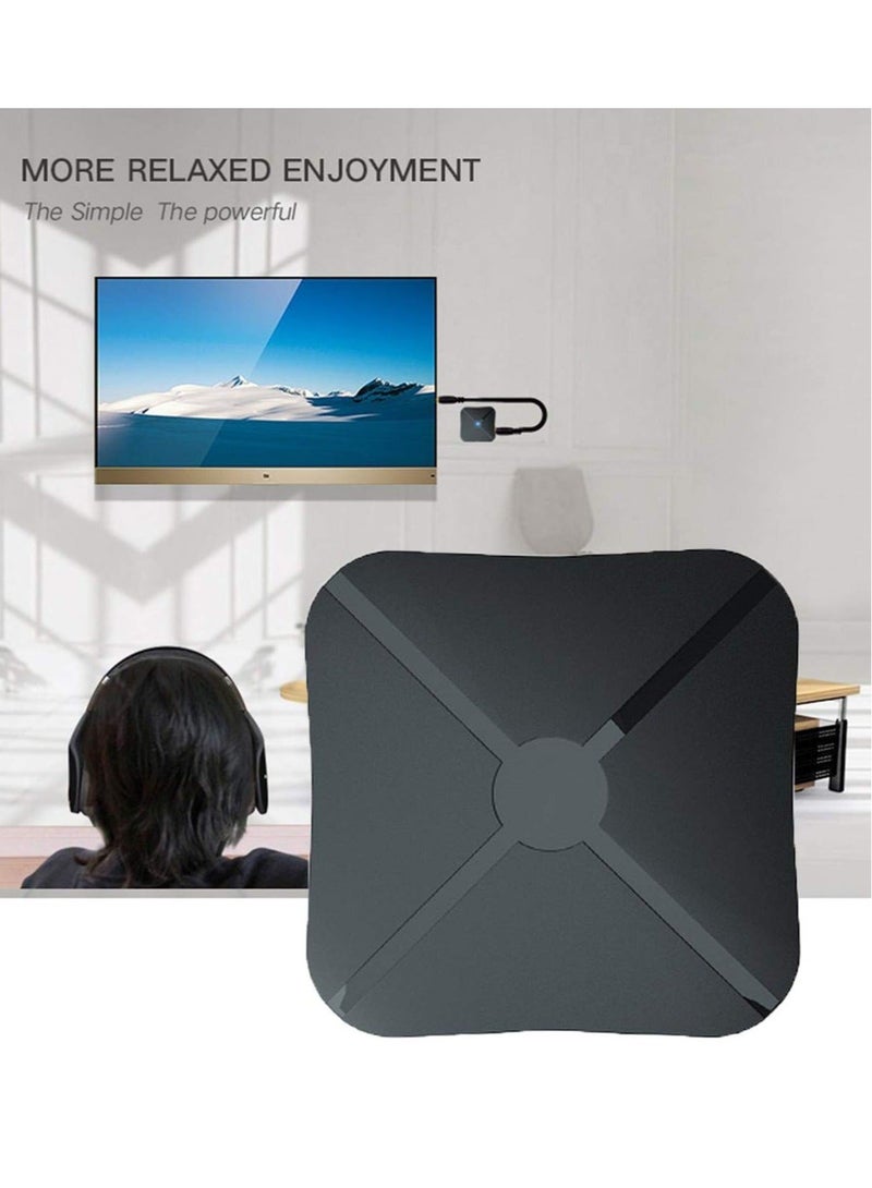 Captaintech Bluetooth 5.0 Audio Transmitter Receiver, 2 in 1 Bluetooth Wireless Audio Adapter Suitable for PC TV Headphones Soundbar Car TV Loudspeaker MP3 Home Stereo System - Image 3