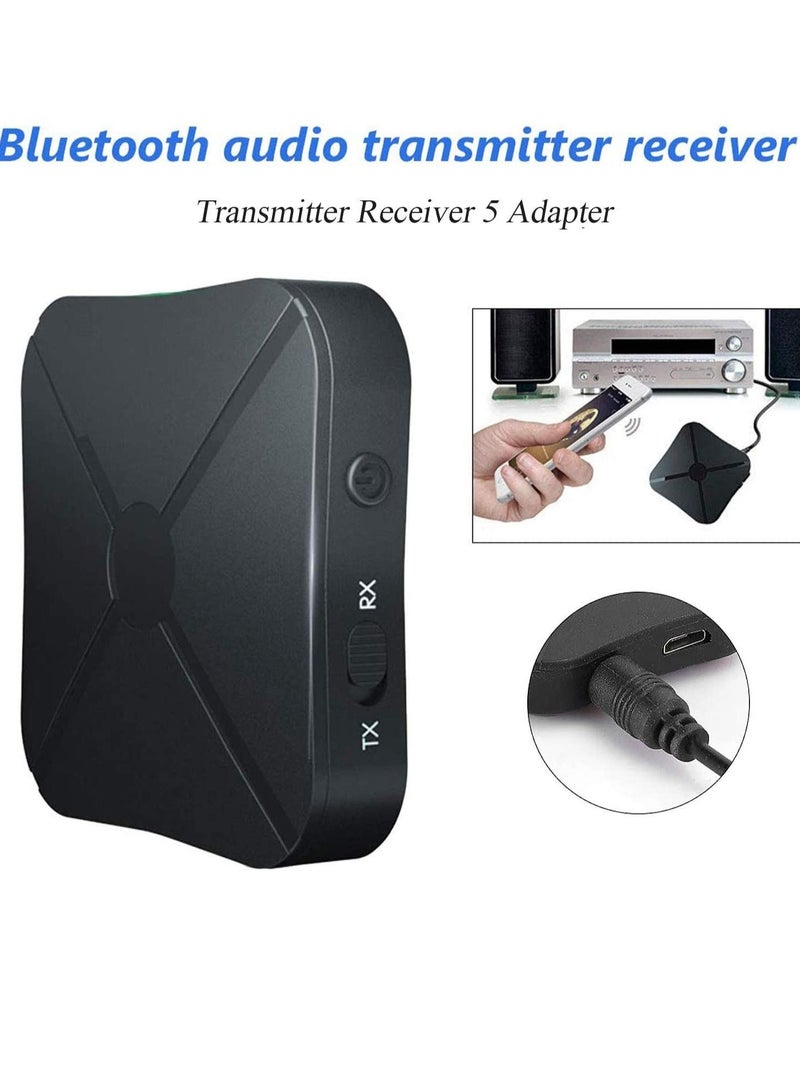 Captaintech Bluetooth 5.0 Audio Transmitter Receiver, 2 in 1 Bluetooth Wireless Audio Adapter Suitable for PC TV Headphones Soundbar Car TV Loudspeaker MP3 Home Stereo System - Image 4