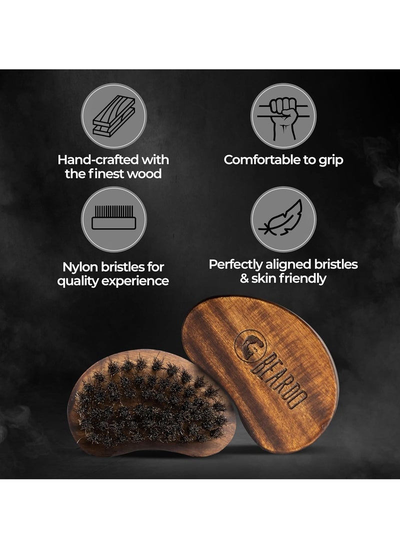BEARDO - Bristle Beard Brush - Fine 100% Bristles for Effortless Beard Styling - Detangle and Tame frizzy unruly beard - Image 1