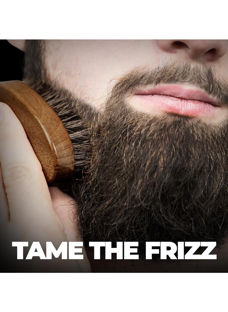 BEARDO - Bristle Beard Brush - Fine 100% Bristles for Effortless Beard Styling - Detangle and Tame frizzy unruly beard - Image 1