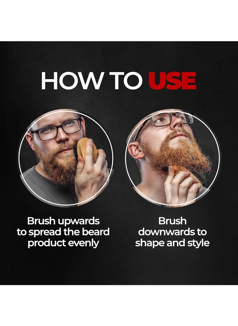BEARDO - Bristle Beard Brush - Fine 100% Bristles for Effortless Beard Styling - Detangle and Tame frizzy unruly beard - Image 1
