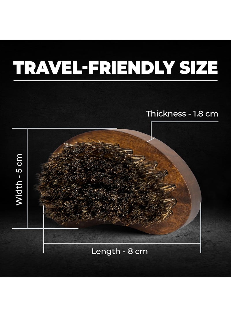 BEARDO - Bristle Beard Brush - Fine 100% Bristles for Effortless Beard Styling - Detangle and Tame frizzy unruly beard - Image 1