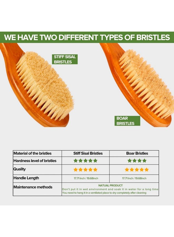 ICDI ICANdOIT Icandoit17.71Inch Natural Boar Bristles Antislip Long Handle Bath Brushbent Handle Shower Scrubber For Exfoliatingshower Back Brushexfoliation Set With Pumice Stone (1 Pack) - Image 5