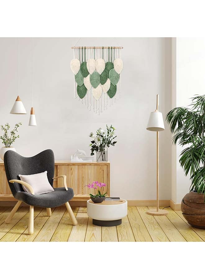 انتيكيانو ريشة مكرمية للتعليق على الحائط بتصميم اوراق شجر بوهو مصنوع يدويا 74x59 - Image 3