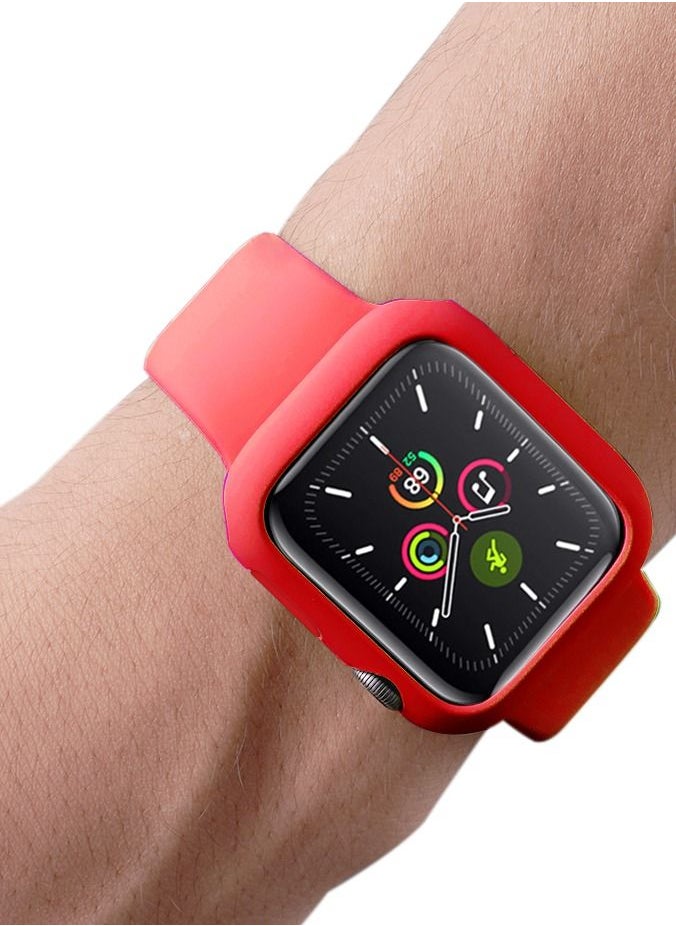 GULFLINK - Silicone Watchbands 200mm Length with Protective Case Cover for Apple iWatch 7 41mm - Image 1