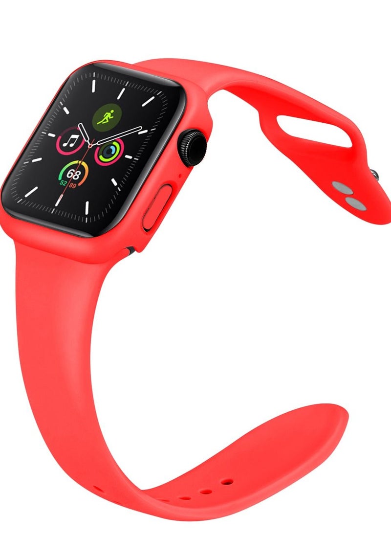 GULFLINK - Silicone Watchbands 200mm Length with Protective Case Cover for Apple iWatch 7 41mm - Image 1