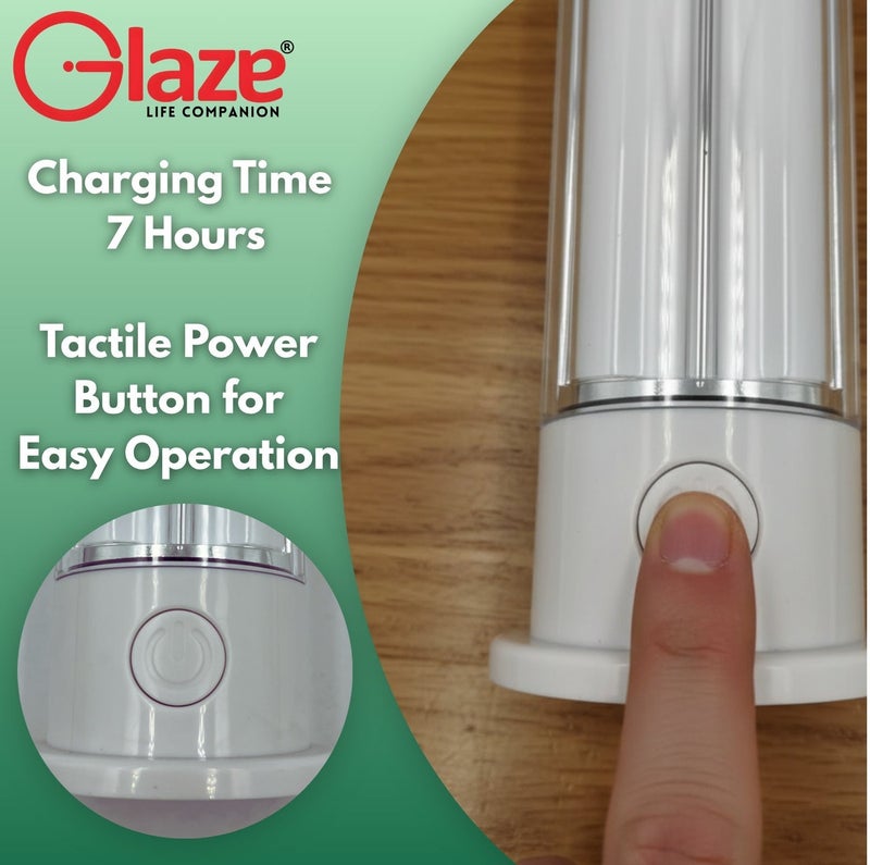 جليز فانوس إضاءة طوارئ LED قابل لإعادة الشحن، مصباح محمول فائق السطوع مع زجاج أمامي غير قابل للكسر، بطارية طويلة العمر، أوضاع إضاءة متعددة، مناسب للاستخدام الداخلي والخارجي أثناء انقطاع الكهرباء وللتخييم - Image 5