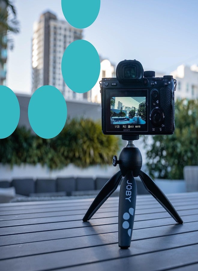 جوبي حامل ثلاثي القوائم JOBY HandyPod 2، يُوضع على سطح الطاولة برأس كروي، حامل ثلاثي القوائم محمول باليد، حامل ثلاثي القوائم للهواتف الذكية وكاميرات الحركة والكاميرات عديمة المرآة أو الأجهزة التي يصل وزنها إلى 1.0 كجم (2.2 رطل)، أسود - Image 5