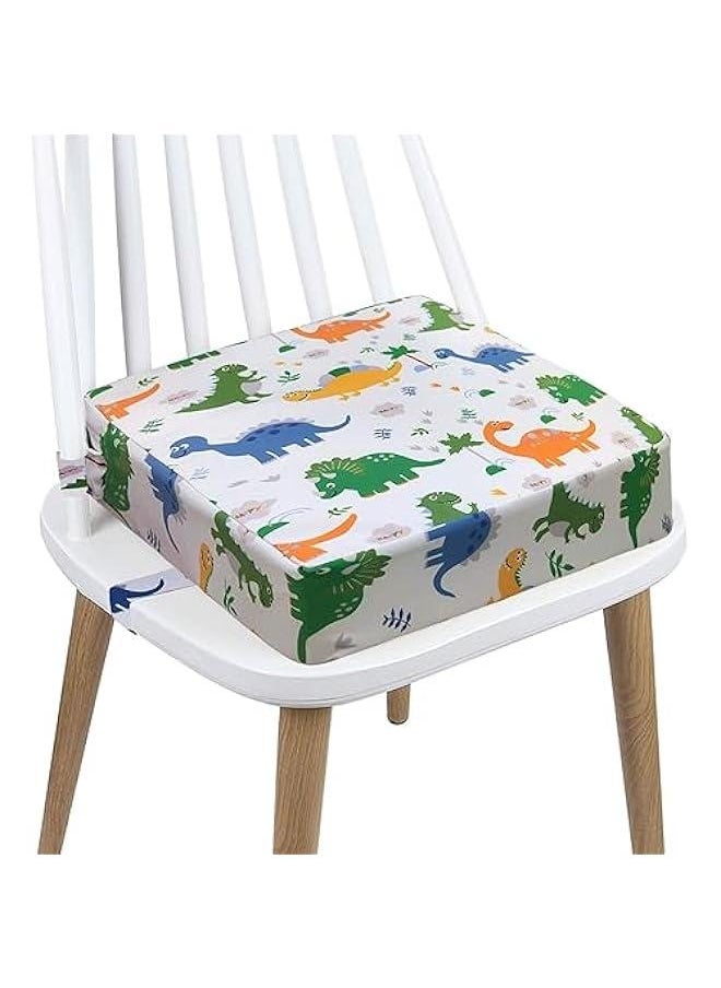 HOOKOR Toddler Booster Seat Dining, Washable 2 Straps Safety Buckle Kids Booster Seat for Dining Table, Portable Travel Increasing Cushion (White)  - Image 1