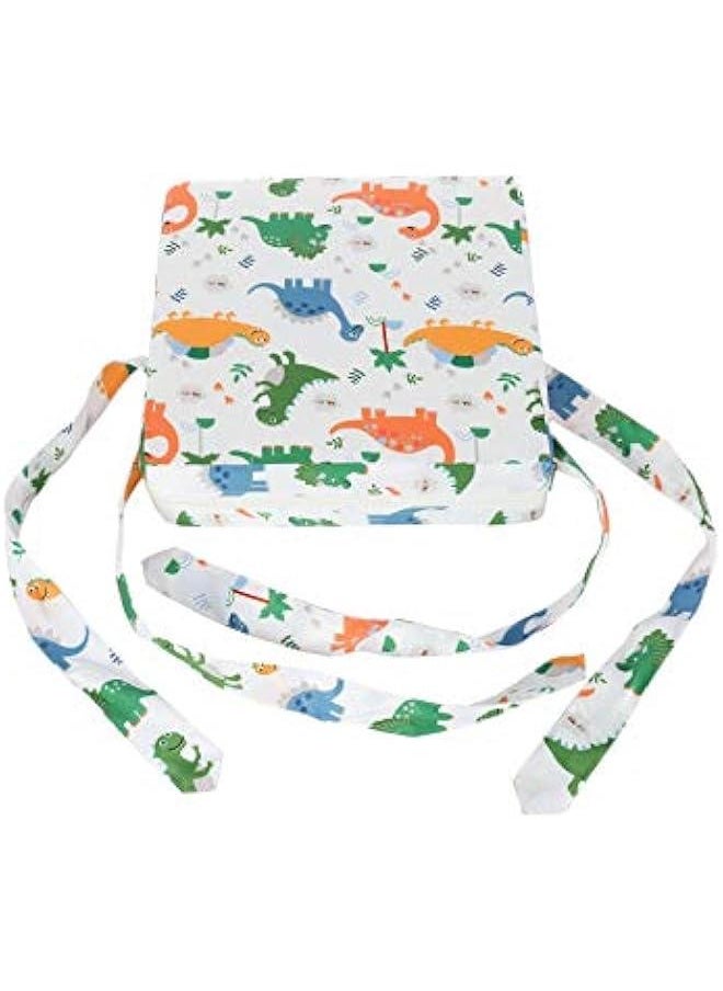 HOOKOR Toddler Booster Seat Dining, Washable 2 Straps Safety Buckle Kids Booster Seat for Dining Table, Portable Travel Increasing Cushion (White)  - Image 2