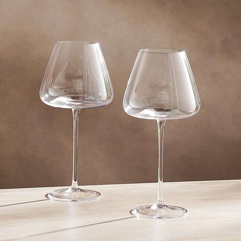 Pan Home طقم كؤوس ستيموار شفاف من قطعتين للبالغين