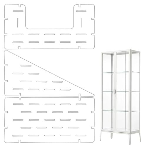 starEEl Acrylic Shelves for IKEA Cabinets - 8mm Thick Clear Acrylic Plant Shelf for Greenhouse Cabinet, Compatible with IKEA Milsbo Tall Greenhouse Cabinet - 3 Pack Corner Shelves Set - Image 1