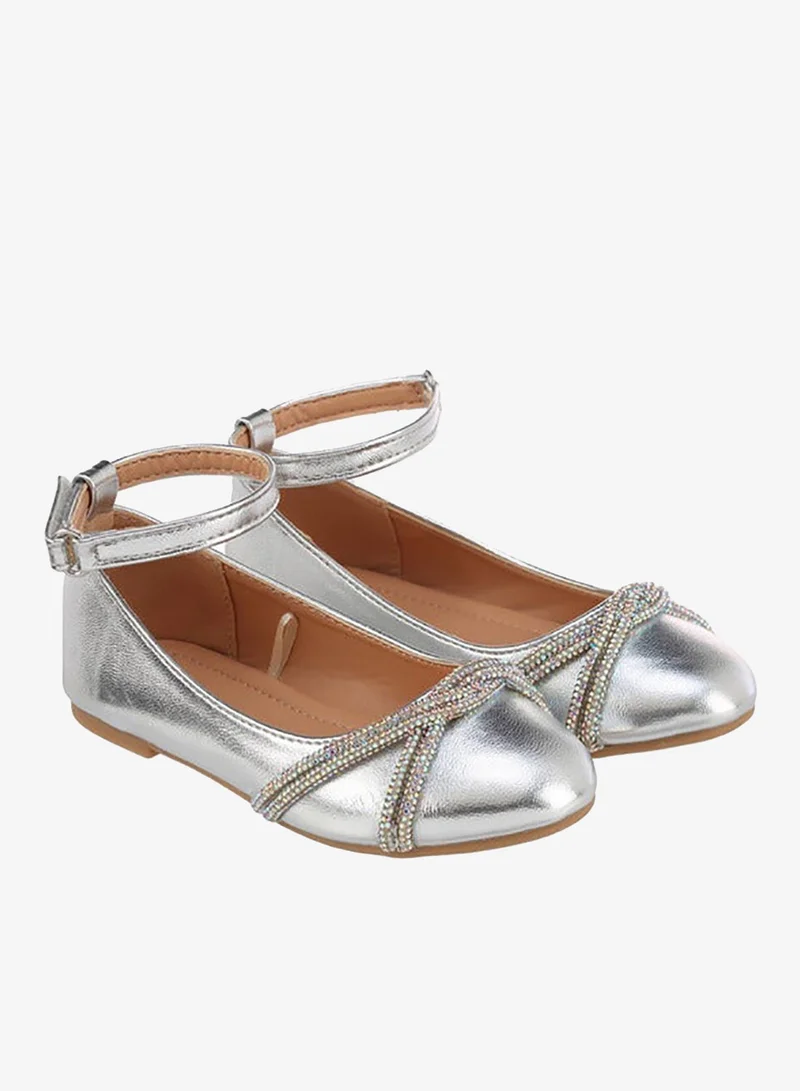 Flora Bella Girls Embellished Hook & Loop Mary Jane Shoes