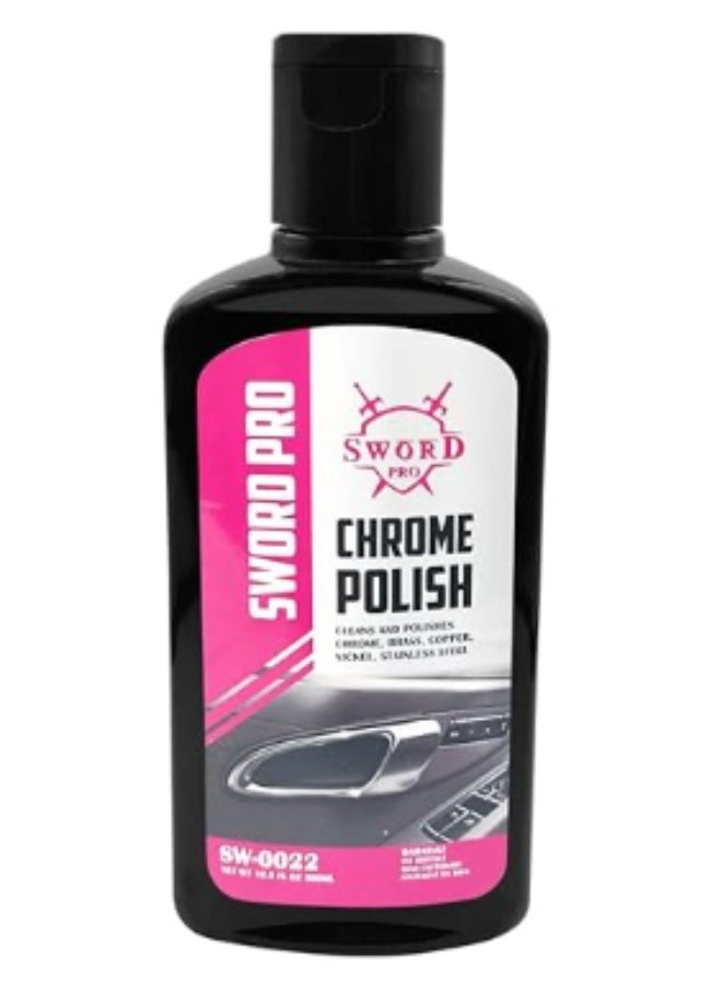 Sword Pro - SWORD PRO SW-0022 Chrome Polish – Clean and Polish Chrome, Brass, Copper, Nickel, and Stainless Steel, 300ml - Image 1