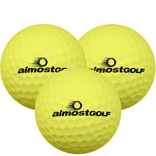 Almost Golf Limited Flight Golf Balls (3 Ball Pack) -Yellow - from in The Hole Golf - Image 1
