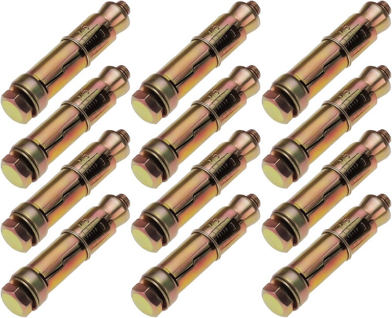 ROLLYWARE ® M8x60mm Expansion Bolts Shield Anchor Heavy-Duty Zinc Plated 14 mm Diameter Anchor for Construction Home and Industrial Use Bolt Type Wall Anchor Fasteners Kit,Rust Proof (10, M8x60mm) - Image 1