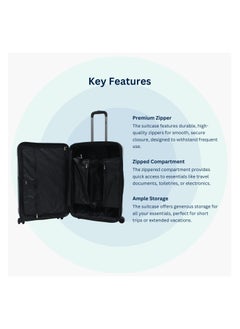 NATIONAL GEOGRAPHIC National Geographic Canyon ABS/PC Hardshell Luggage Set Metallic Blue, Durable Lightweight Expandable Anti-theft Zipper TSA Lock Travel Suitcase, 4 Double Wheel 3pcs Trolley Bag (20+24+28 Inch).  - Image 3