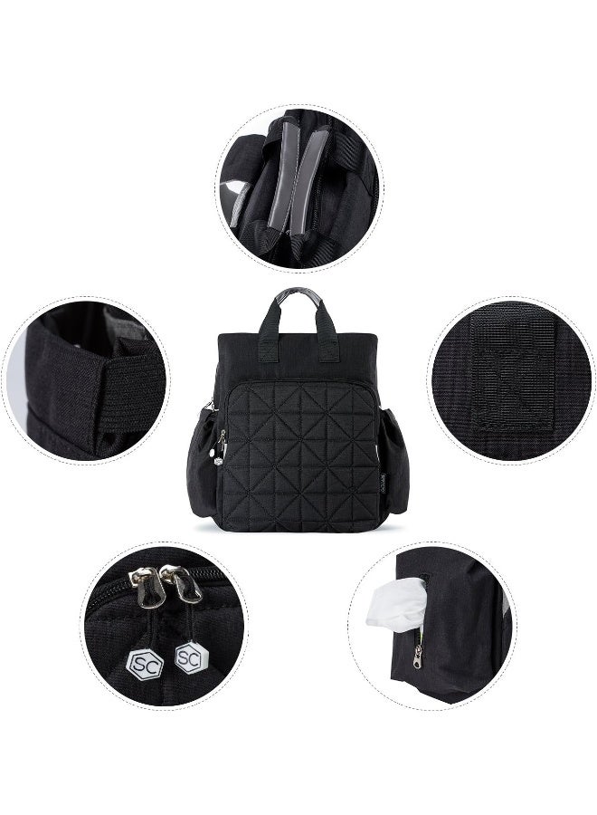 SOHO DESIGNS Kenneth Diaper Backpack 6Pc Set Tote Bag, Black - Image 5
