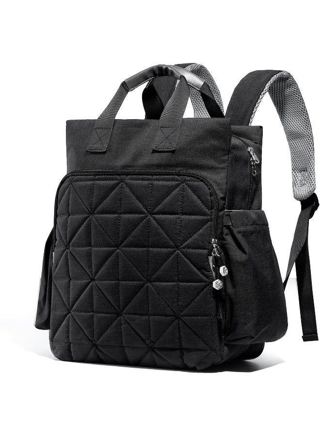 SOHO DESIGNS Kenneth Diaper Backpack 6Pc Set Tote Bag, Black - Image 1