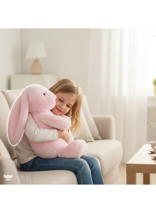 Y&D 1-Piece Snuggle Bonnie Bunny Soft Plush Toy Toys Plush Indy Pink Bunny Rabbit Stuffed Animal with Fluffy Soft Ears - Image 3