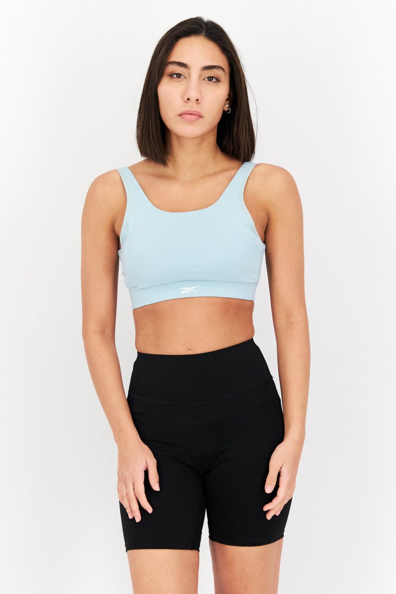 Reebok Women Sportswear Fit Sleeveles Training Bralette, Teal Blue - Image 1
