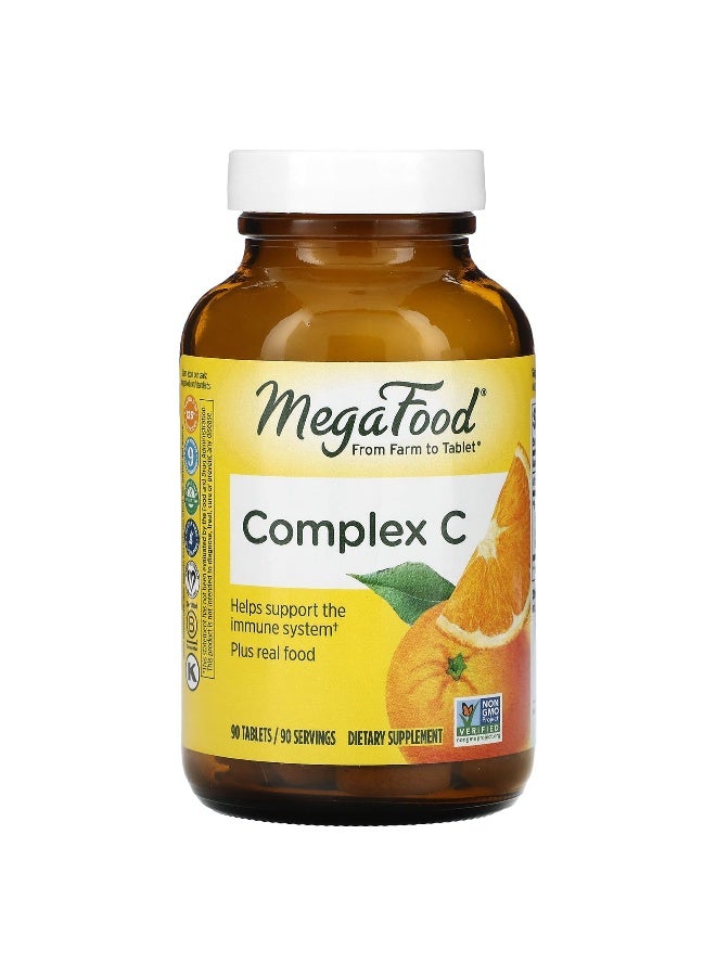 MegaFood, Complex C, 90 Tablets (Packaging may vary) - Image 1