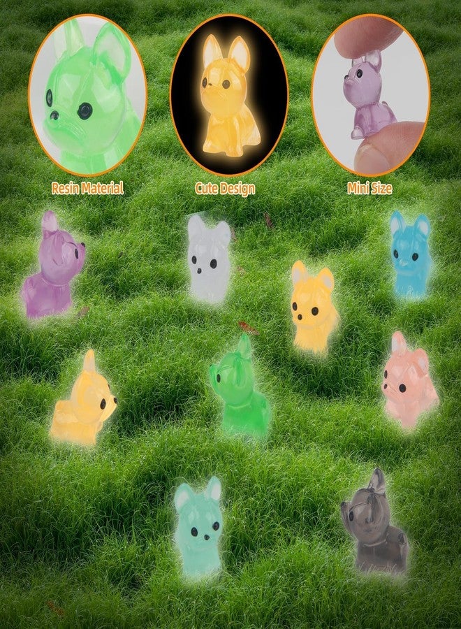 Asofelk 90PCS Cute Mini Resin Dog Glow in Dark, Luminous Small Resin Puppy Mini Figures Cute for Home Miniature Landscape Decoration, Miniature Puppy Figurine for Landscape Dollhouse Garden - Image 3