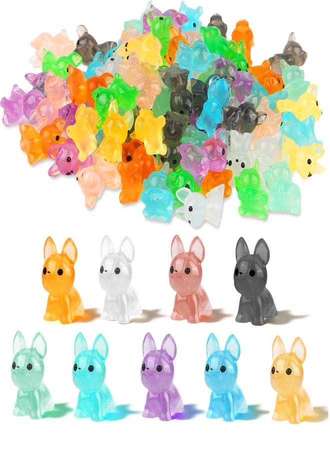Asofelk 90PCS Cute Mini Resin Dog Glow in Dark, Luminous Small Resin Puppy Mini Figures Cute for Home Miniature Landscape Decoration, Miniature Puppy Figurine for Landscape Dollhouse Garden - Image 1