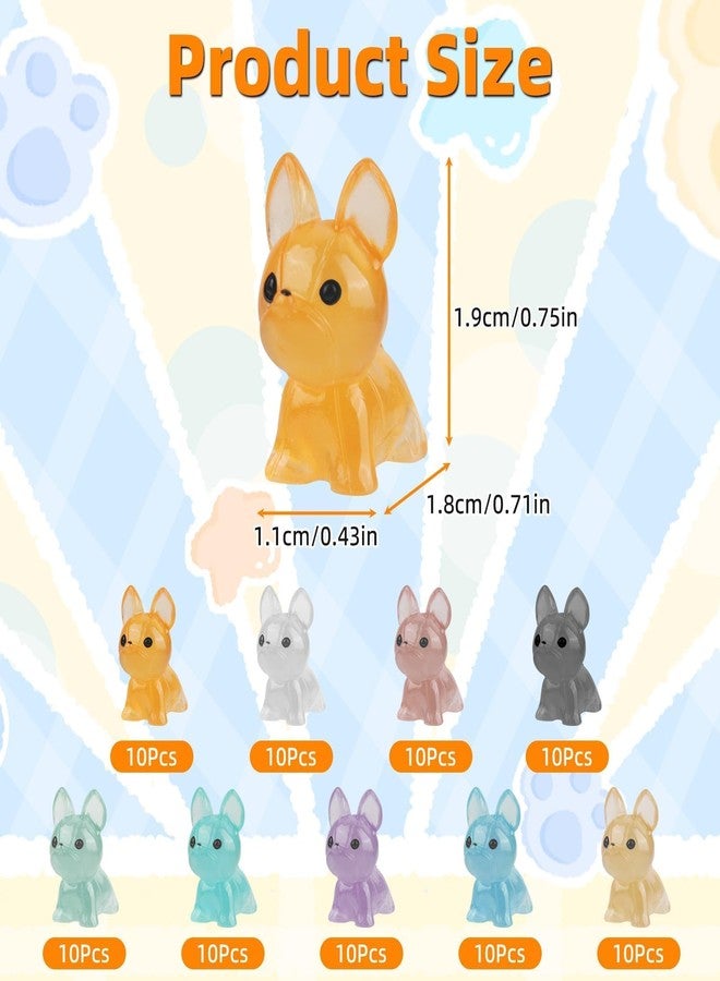 Asofelk 90PCS Cute Mini Resin Dog Glow in Dark, Luminous Small Resin Puppy Mini Figures Cute for Home Miniature Landscape Decoration, Miniature Puppy Figurine for Landscape Dollhouse Garden - Image 2