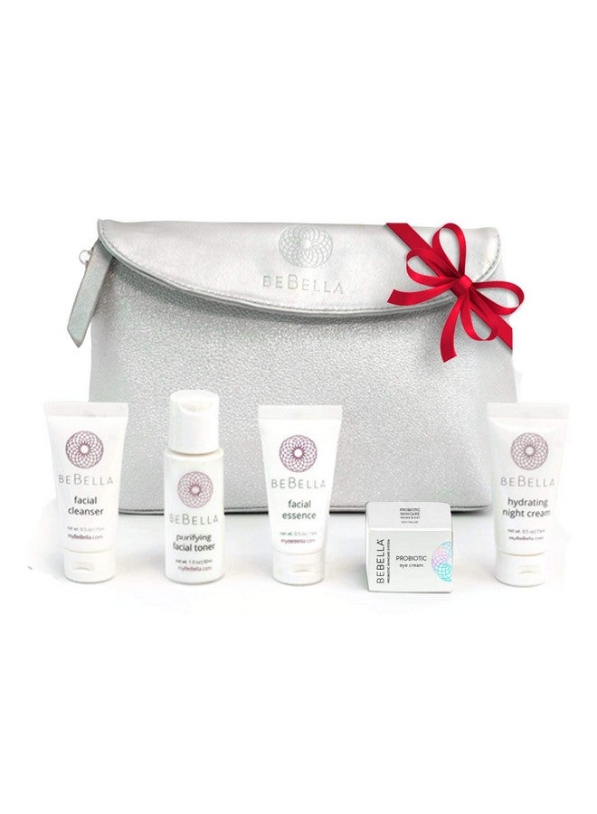 BeBella Probiotic Skincare Kit W/Facial Cleanser Toner Essence Night Cream & Full Size Eye Cream Healthy Skin Barrier Protection |Antiaging Hydratinggreat Gift For Women - Image 1