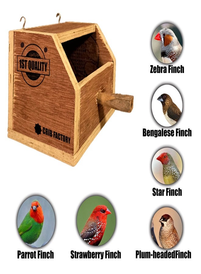 Crib factory Breeding Box for Finches | SIZE 13 x 13 x 14 IN CM |HIGHY QULTY PLYWOOD birds nest, birds house - Image 4