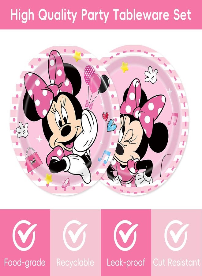 OMTO 40Pack Minnies Birthday Party Supplies include 20 plates, 20 napkins for Minnies party Decoration - Image 3