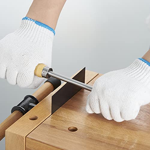 HERMIT TOOLS Cabinet Scraper Burnisher with 4 Piece Multi-Shaped Scraper Set 2 Rectangle 1 Curved (Convex and Concave) and 1 Gooseneck Scraper - Image 3